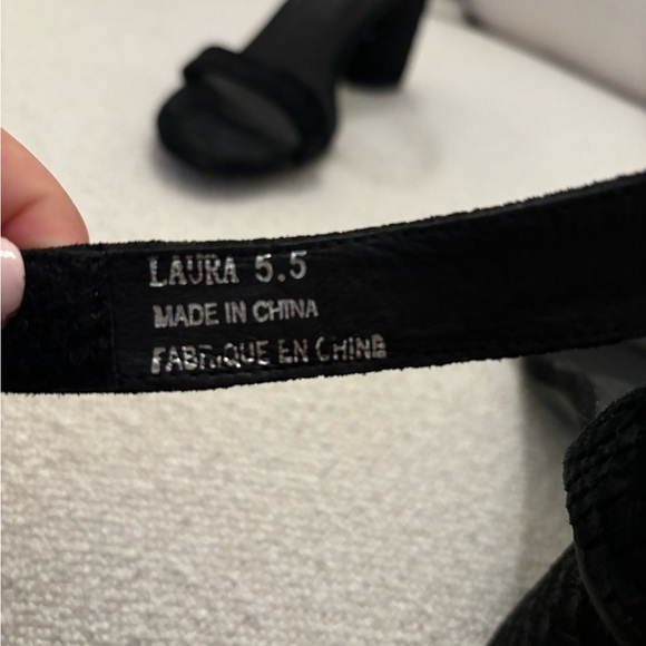 Jeffrey Campbell - Laura - Size 5.5 - Black Snake Block Heel - Picture 3 of 4